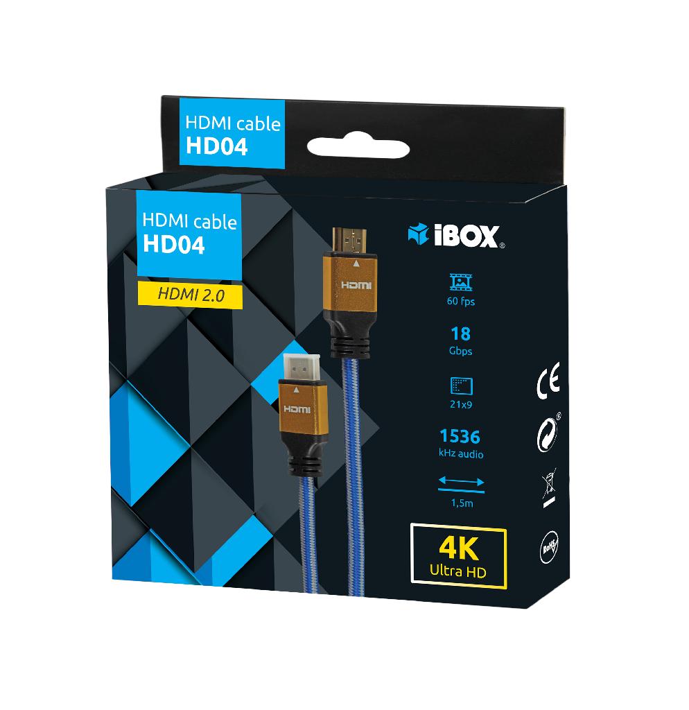 Cablu multimedia HDMI la HDMI 1.5m IBOX 